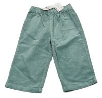 Nové - šalvějové paper bag crop manšestráky Smile