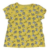 Žlté tričko s rybičkami lupilu