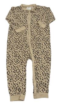 Pískový overal s leopardím vzorem H&M