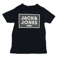 Tmavomodré tričko s nápisem Jack & Jones