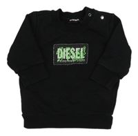 Černá mikina s nápisem Diesel