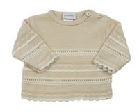 Béžový svetr s perforovaným vzorem Dandelion