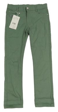 Nové - Khaki plátěné skinny kalhoty Tutto Piccolo