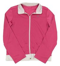 Tmavorůžová sportovní propínací funkční mikina Domyos