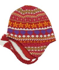 Červená vzorovaná čapica