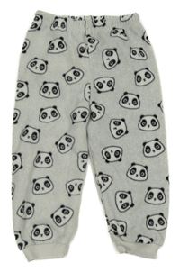 Světlešedé fleecové pyžamové kalhoty s pandami Primark