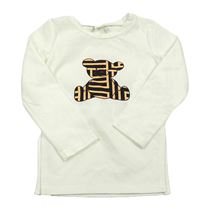 Smotanové tričko s medvěďom Shein