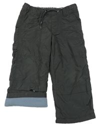 Antracitové šušťákové zateplené nohavice H&M