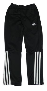 Čierne športové funkčné tepláky s logom Adidas