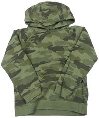 Khaki army mikina s kapucňou M&Co.