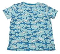 Modré vzorované tričko se žraloky F&F
