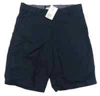 Tmavomodré plátenné chino kraťasy zn. H&M
