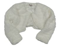 Biele kožušinové podšité bolerko