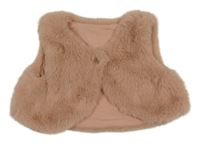 Staroružová kožušinová podšitá vesta Nutmeg