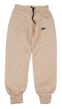 Meruňkové melírované tepláky s logem - Nike