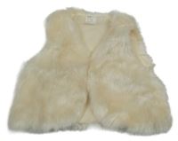 Smotanová kožušinová podšitá vesta H&M