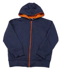 Tmavomodro-tehlová prepínaci mikina s kapucňou Kiki&Koko