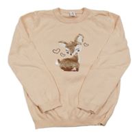 Marhuľový ľahký sveter s kolouškem z flitrů Topolino