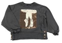 Tmavohnedá mikina s baletkou George