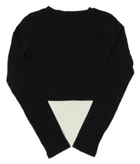 Čierne crop tričko H&M