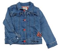 Modrá rifľová bunda s Minnie original marines