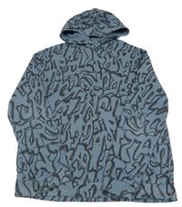 Modro-černá vzorovaná mikina s kapucí H&M