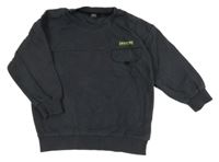 Tmavosivá mikina s nápisom a kapucňou Next