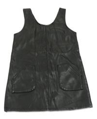 Čierne koženkové šaty s vreckami PRIMARK