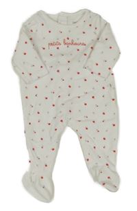 Bílý sametový overal s červenými jablíčky obaibi