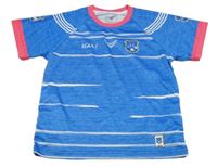 Modré melírované sportovní tričko 