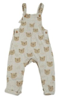 Šedé melírované laclové tepláky s medvědy Matalan