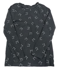 Antracitové tričko s mačkami H&M