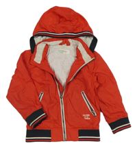 Červená šušťáková jesenná bunda s kapucňou H&M