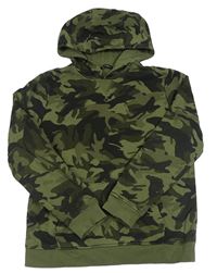 Kaki-čierna army mikina s kapucňou George