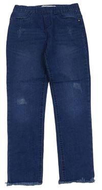 Tmavomodré džegíny s vyšúchaním zn. Denim Co.