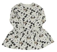 Sivé melírované teplákové šaty s Minnie zn. H&M