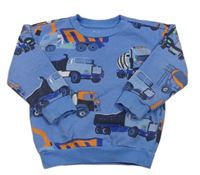 Modrá mikina s autami Nutmeg