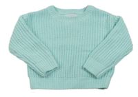 Tyrkysový žinylkový sveter Primark