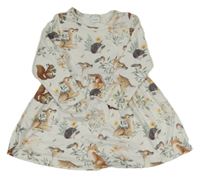 Biele šaty so zvieratkami