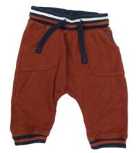 Rezavo-tmavomodré melírované tepláky Topomini