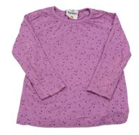 Fialové triko se srdíčky Topolino