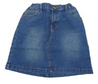 Tmavomodrá rifľová tepláková sukňa