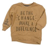 Okrová mikina s nápisom George