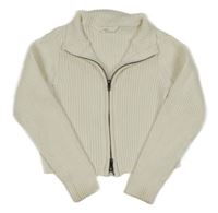 Smotanový rebrovaný crop sveter M&S