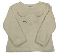 Béžová plyšová mikina s ňufáčikom  H&M