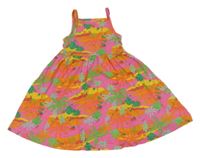 Ružovo-oranžovo-žlté vzorované šaty Primark