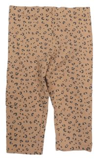 Béžovo-sivé crop legíny s leopardím vzorom H&M