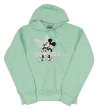Tyrkysová mikina s Mickeym a kapucí Adidas
