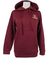 Dámská vínová mikina s číslem a kapucí Uneek 