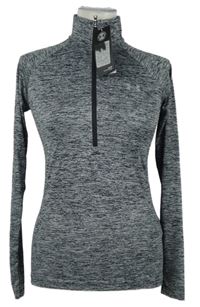 Nové - Dámske tmavomodro-biele melírované športové funkčné tričko Under Armour